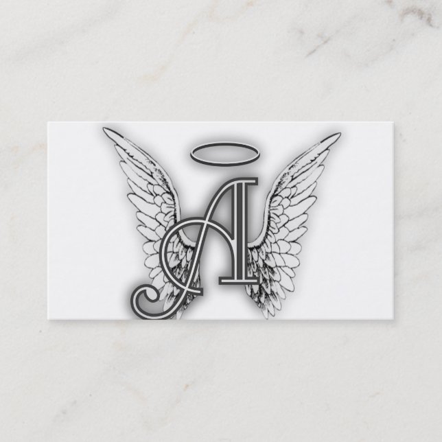 Tarjeta De Visita El alfabeto del ángel este último inicial se va (Anverso)