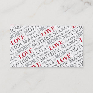 Tarjeta De Visita El amor de madre, el día de madre o modelo del