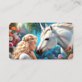 Tarjeta De Visita El amor de una princesa por su marcador de unicorn