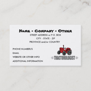 Tarjeta De Visita El amor divertido de los tractores