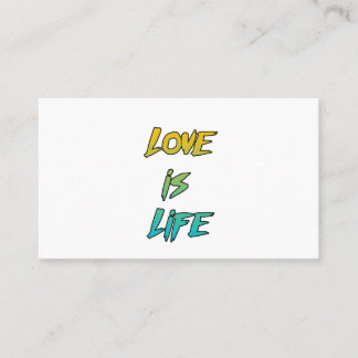 Tarjeta De Visita El amor es la vida cita los objetivos de la pareja