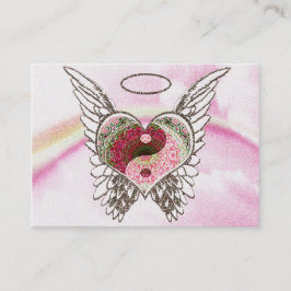 Tarjeta De Visita El ángel del corazón de Yin Yang se va volando la