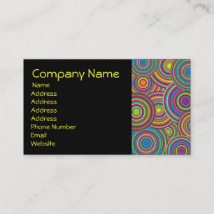 Tarjeta De Visita El arco iris retro circunda el modelo