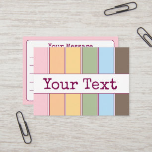 Tarjeta De Visita El arcoiris colorido tu nota de línea de texto