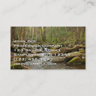 Tarjeta De Visita El arroyo de Le Conte en las grandes montañas hume