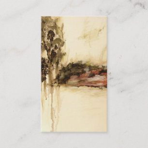 Tarjeta De Visita El arte ambiguo, abstracto del paisaje gotea la