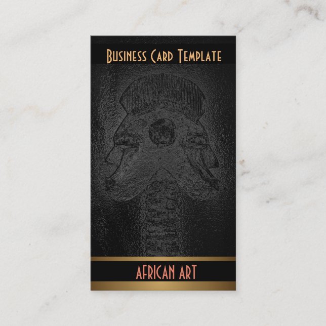 Tarjeta De Visita El arte tribal africano de los gemelos (Anverso)