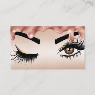 Tarjeta De Visita El artista de maquillaje de oro Wink Eye Lashes