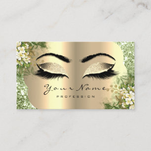 Tarjeta De Visita El artista de maquillaje del damasco del oro azota