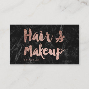 Tarjeta De Visita El artista de maquillaje del pelo subió el mármo