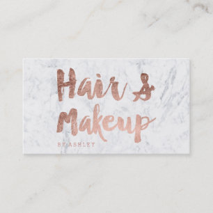 Tarjeta De Visita El artista de maquillaje del pelo subió el mármo