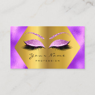 Tarjeta De Visita El artista de maquillaje del purpurina de la