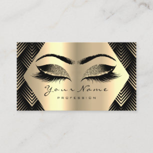 Tarjeta De Visita El artista de maquillaje del purpurina de la sepia
