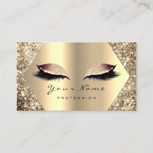 Tarjeta De Visita El artista de maquillaje del purpurina de la sepia