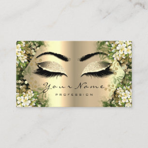 Tarjeta De Visita El artista de maquillaje del purpurina del oro