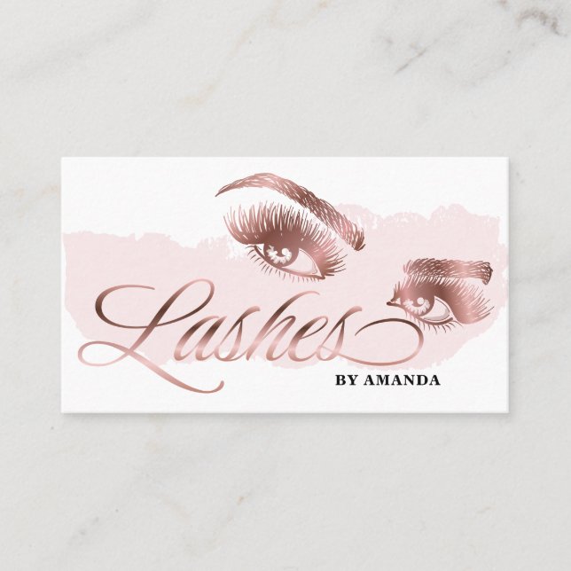 Tarjeta De Visita El artista de maquillaje Lash Eyebrow azota al Ros (Anverso)