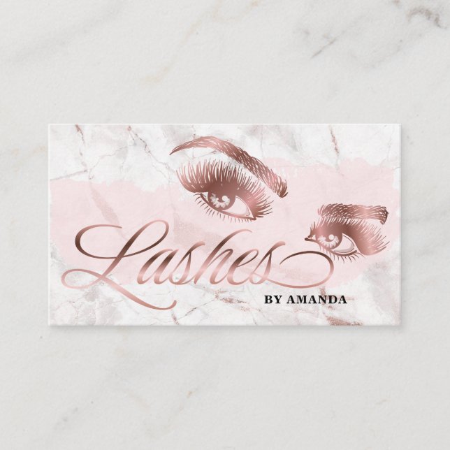 Tarjeta De Visita El artista de maquillaje Lash Eyebrow azota al Ros (Anverso)