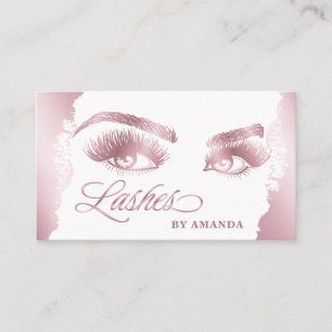 Tarjeta De Visita El artista de maquillaje Lash Eyebrow azota oro Ro