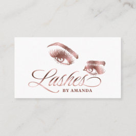 Tarjeta De Visita El artista de maquillaje Lash Eyebrow azota oro Ro