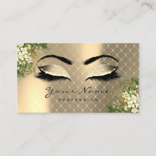 Tarjeta De Visita El artista de maquillaje metálico de la sepia del