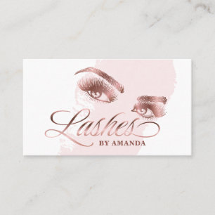 Tarjeta De Visita El artista maquillador Lash Eyebrow azota a Rosa G