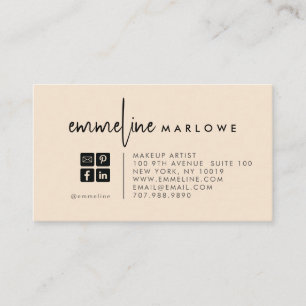 Tarjeta De Visita El artista moderno de maquillaje Pearl Rubor