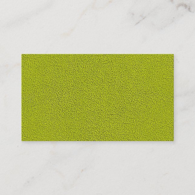 Tarjeta De Visita El aspecto de Snuggly Chartreuse Verde Ante (Anverso)