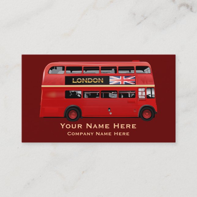 Tarjeta De Visita El autobús del rojo de Londres (Anverso)