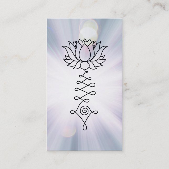 Tarjeta De Visita El azul de la lavanda de Lotus del *~* irradia (Anverso)