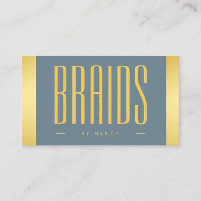 Tarjeta De Visita El Azul Y El Oro Polvorientos Africanos (Anverso)