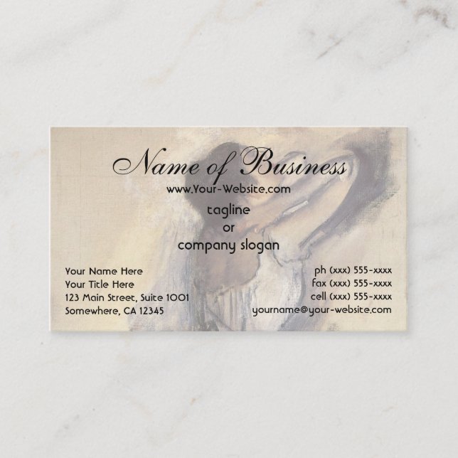 Tarjeta De Visita El bailarín de Edgar Degas (Anverso)