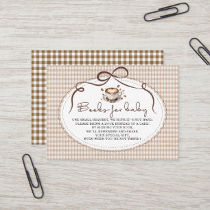 Tarjeta De Visita El bebé de acuarela está preparando café regalo d