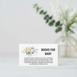 Tarjeta De Visita El bebé está preparando libros de Baby Shower para