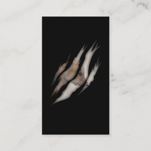 Tarjeta De Visita El bebé pequeño Fox Lover Torn Animal (Anverso)