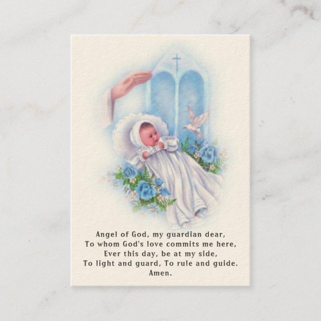 Tarjeta De Visita El bebé recuerda la oración de ángel (Anverso)