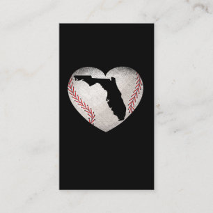 Tarjeta De Visita El béisbol Florida Heart Sports Lover