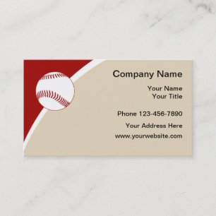 Tarjeta De Visita El béisbol se divierte diseño simple del tema