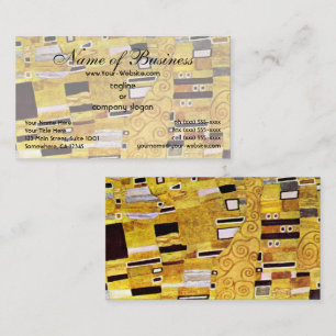 Tarjeta De Visita El Beso de Klimt, diseño de patrón dorado Art Nouv