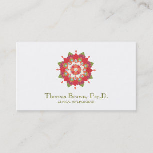 Tarjeta De Visita El bienestar de Lotus y las artes curativas de la