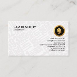 Tarjeta De Visita El blanco llano simple numera al contable