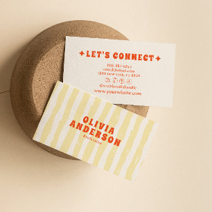 Tarjeta De Visita El Boho Groovy Funky Único de moda de los años 70