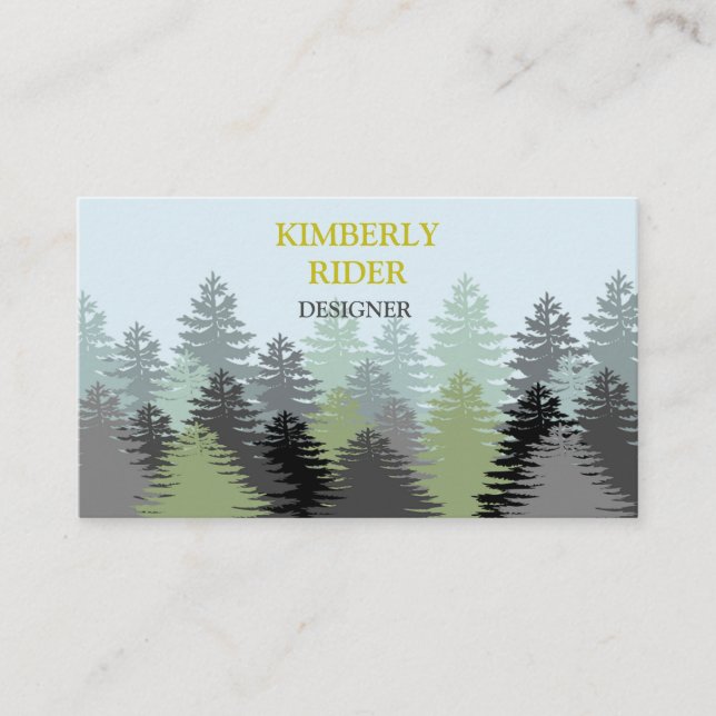 Tarjeta De Visita El bosque de árboles (Anverso)