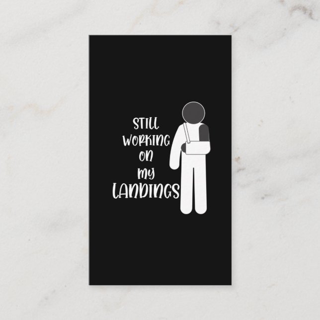 Tarjeta De Visita El brazo roto se pone bien, chico Stuntman (Anverso)