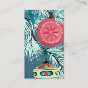 Tarjeta De Visita El bulbo retro del navidad del vintage añade la