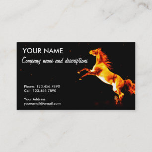 Tarjeta De Visita El caballo del fuego
