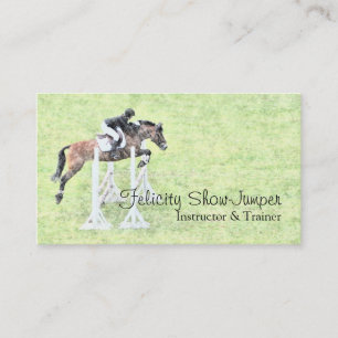 Tarjeta De Visita El caballo que salta sobre una cerca