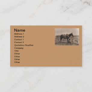 Tarjeta De Visita El caballo Wrangler 1910