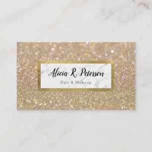 Tarjeta De Visita El cabello del artista de maquillaje de mármol Pu