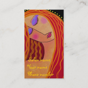 Tarjeta De Visita El cabello rojo brillante
