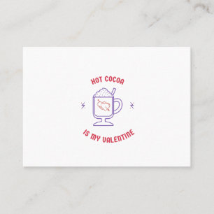 Tarjeta De Visita El cacao caliente es mi valentina
